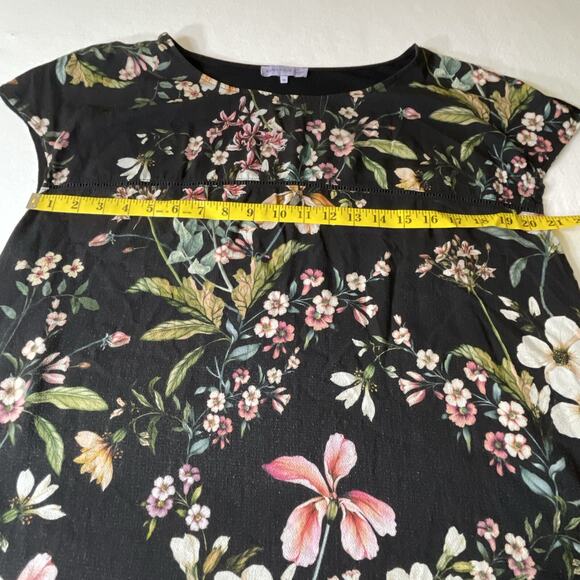 Annah Field Curvy‎ Size 52 Cap Sleeve Floral Blouse - Picture 2 of 10
